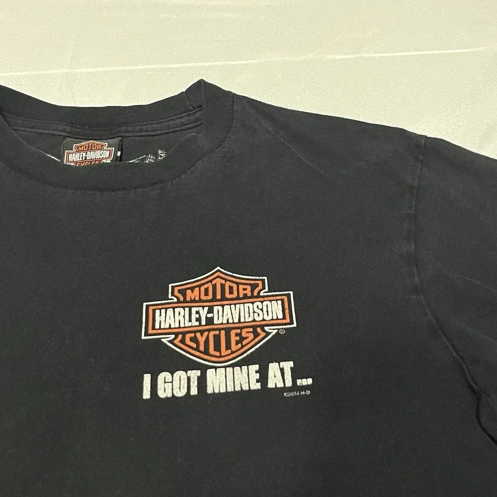Harley Davidson t shirt Men's Size M Black Panama City Beach Florida Pirate Bike